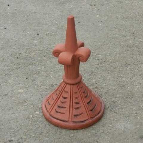round fleur de lys roof finial